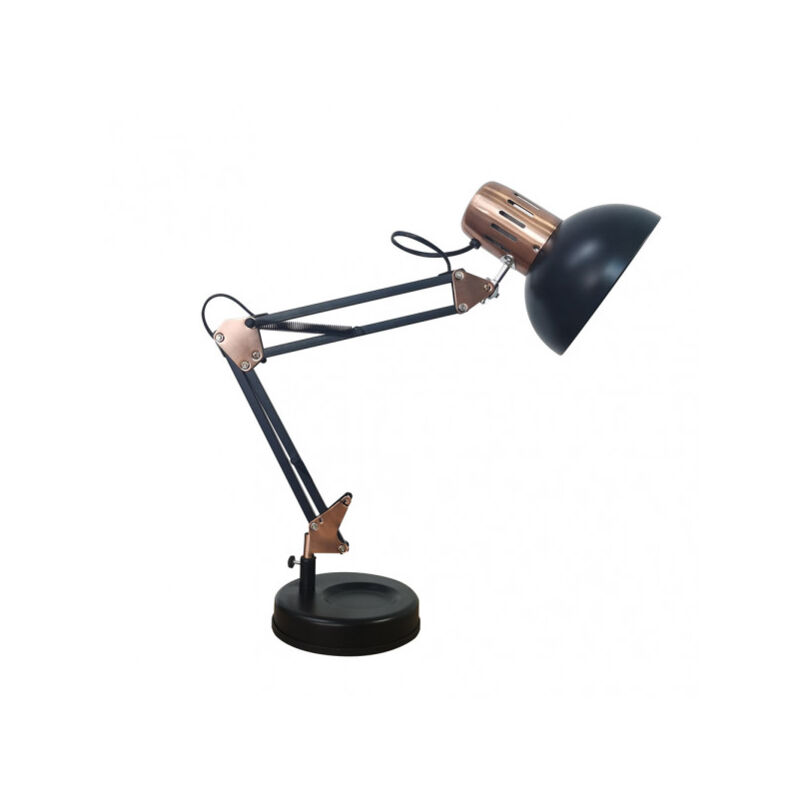 RUTILO Noir/Cuivre 57x39x15 Cm Fabrilamp Lampe de bureau articulée