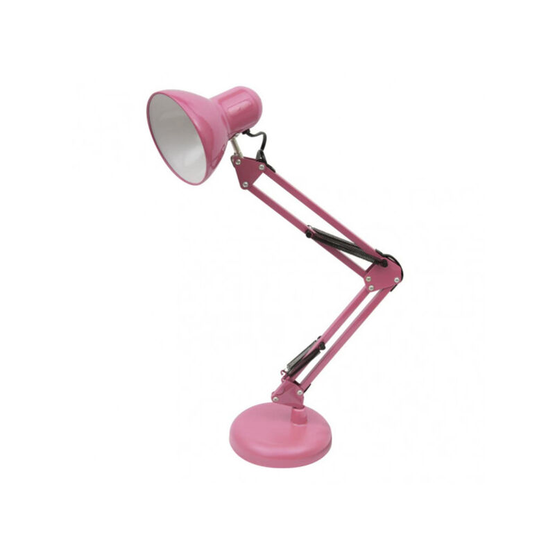 Lampe de bureau en rutile articulée 1xe27 rose 57x39x15 cm Lampe de bureau en rutile articulée 1xe27 rose 57x39x15 cm