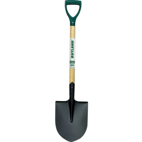 Rutland Round Shovel, Carbon Steel, Hardwood Shaft