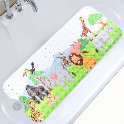 Rutschfeste Badematte 100 x 40 cm mit 200 Saugnäpfen, PVC-Badematte, Automatte