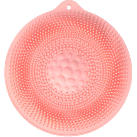 Rutschfeste Badematte aus Naturkautschuk für Bad, Dusche und Fußmassage – Rosa