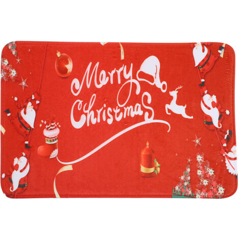 Rutschfeste Bodenmatte mit Weihnachtsmotiv fürs Badezimmer – saugfähig für Küche und Eingangsbereich