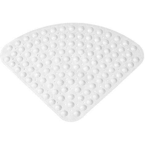 Rutschfeste Eckduschmatte 70x70 cm mit Saugnäpfen und Abflusslöchern, für Duschen im Innenbereich