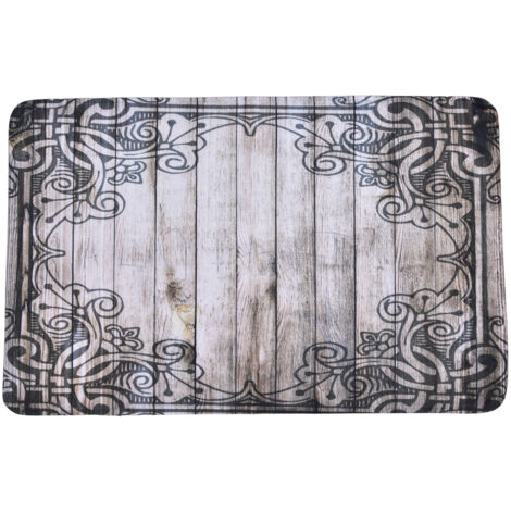 Rutschfeste Flanell-Fußmatte für Bad, Küche, Wohnzimmer oder Schlafzimmer – 49 x 80 cm, Modell D