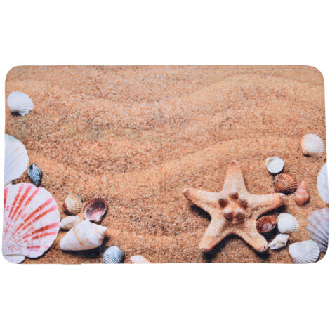 Rutschfeste Flanell-Fußmatte für Bad, Küche, Wohnzimmer, Schlafzimmer – 49 x 80 cm, Typ E