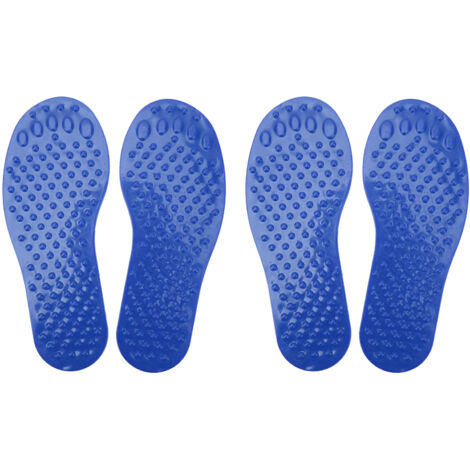 Rutschfeste, fußförmige Bodenmarkierungen aus PVC für Vorschulen, 4 Stück, Blau