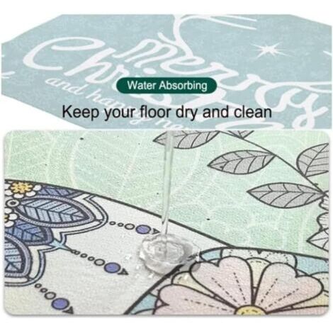 Rutschfeste Fußmatte für den Außenbereich, 40 x 60 cm – Nimmt Wasser und Schmutz auf – Waschbar – Für Eingangsbereich, Wohnzimmer, Küche