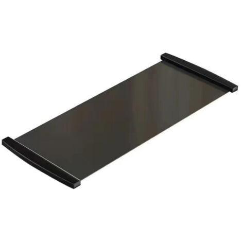Rutschfeste Gleitmatte für Gleichgewichtsübungen und Heimfitness, 180 x 50 cm, schwarz – Trainingsgerät mit Überschuhen und Anleitung