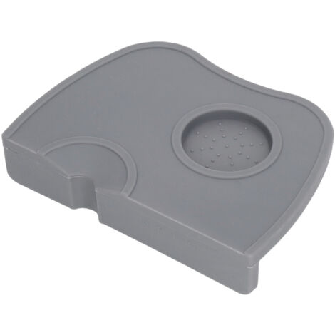Rutschfeste Kaffeetampfmatte, dickes, lebensmittelechtes Silikon, graue Tampermatte mit einem Loch