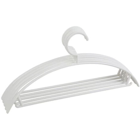 Rutschfeste Kleiderhaken – 10er-Pack – Verstärkte, halbrunde Haken aus ABS + Mangan – Weiß – 19,5 x 41 cm