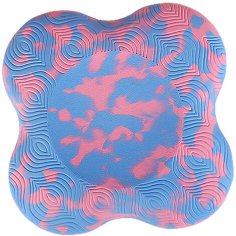 Rutschfeste Knie- und Ellbogenschoner mit dicker Polsterung, pink-blaue Camouflage-Yogamatte für Fitness