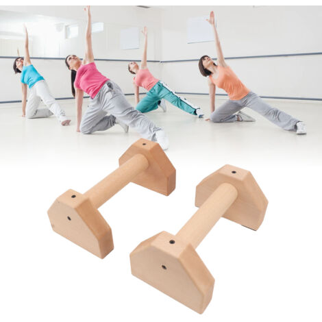 Rutschfeste Liegestützgriffe aus Holz – Parallettes für den Handstand 30 cm / 2 Stück