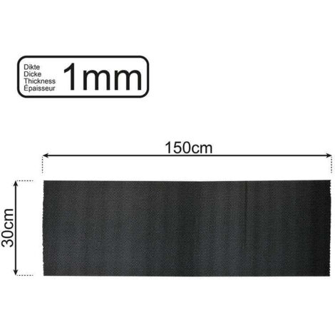 Rutschfeste matte schwarz 150x30cm 1mm