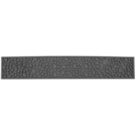 Rutschfeste Silikon-PVC-Barmatte für Kaffeetheken, hitzebeständig, graues Thekenzubehör
