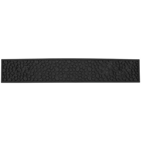 Rutschfeste Silikon-PVC-Barmatte für Kaffeetheken – Schwarz