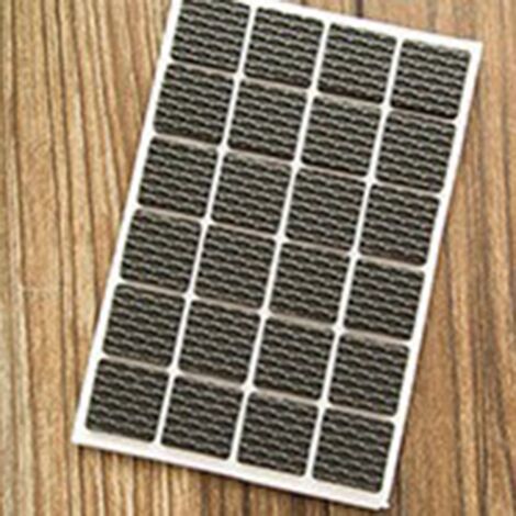 Rutschfeste TPR-Gleitpads, Bodenschoner für Holzmöbelfüße – Nr. 5, quadratisch, 48 Stück, 2,1 x 2,1 x 0,3 cm, Schwarz