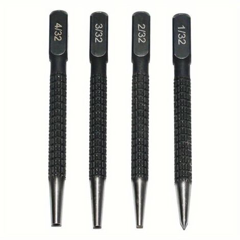 Rutschfester Körnersatz, 3/32"-Körner aus Kohlenstoffstahl für Bohrarbeiten an legiertem Stahl, Metall und Holz