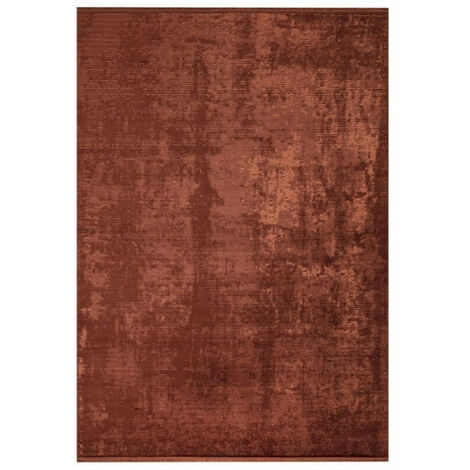 Rutschfester Vintage-Bambus-Orange-Tabak-Teppich 160x230