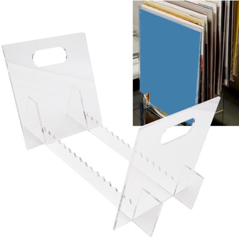Rutschfestes Acryl-Vinyl-Regal, tief gerillt, abnehmbar, für Ausstellungsräume oder Büros.