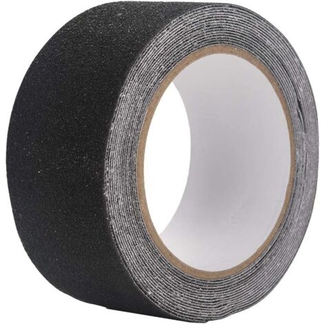 Rutschfestes Klebeband für Treppen, Stufen, Böden, Sicherheitsdekoration, 5 m x 5 cm, buntes PVC, Schwarz