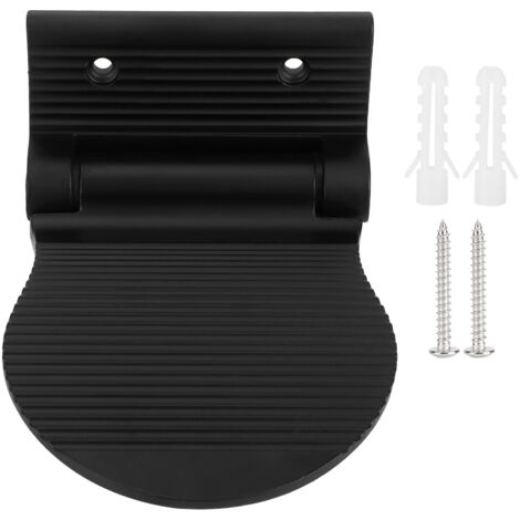 Rutschfestes, wandmontiertes Aluminiumpedal für Eingangsbereich, Badezimmer oder Flur (Schwarz)