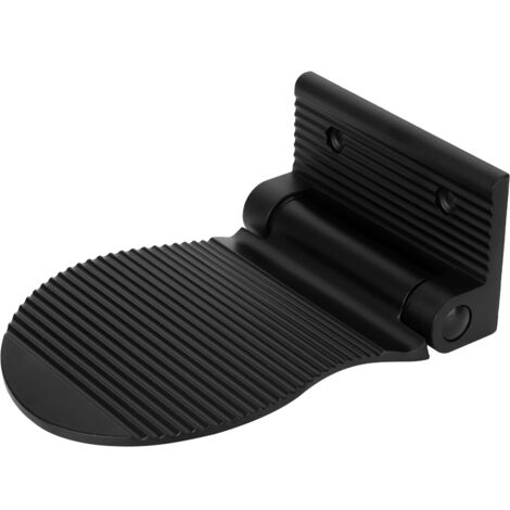 Rutschfestes, wandmontiertes Aluminiumpedal für Eingangsbereich, Badezimmer oder Flur (Schwarz)