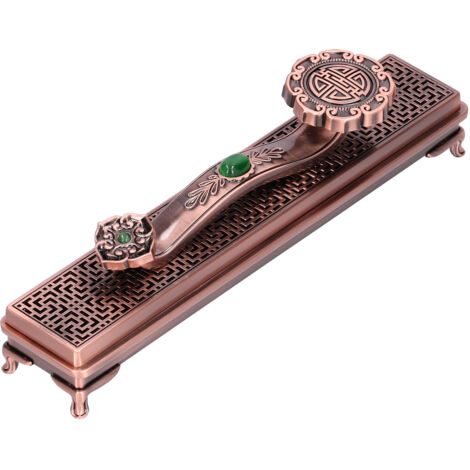 Ruyi-Räucherstäbchenhalter aus Metall in violetter Bronze, antiker Räuchergefäß für Büro, Wohnzimmer oder Yogaraum