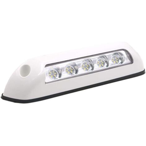 RV 12 V DC 2,6 W LED-Markisenlichter, Bar-Veranda-Lampe, 6000 K Weiß für E-Boot, Marine, LKW, Wohnmobil, Wohnmobil, Camping (weiße Schale)