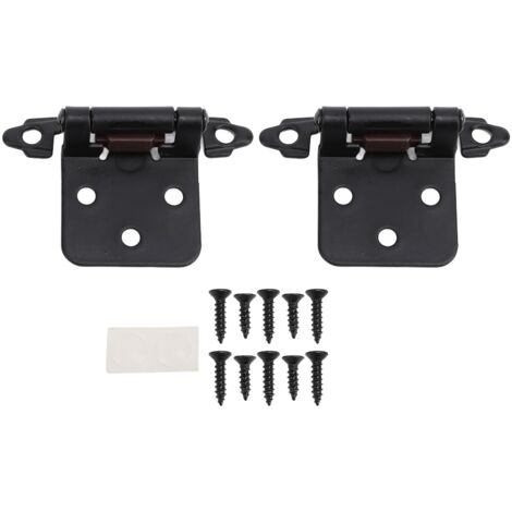 RV Cabinet Hinge 1/2in Overlay Self Closing Cabinet Hinge Hardware for Rv Boat Bathroom Kitchen Black