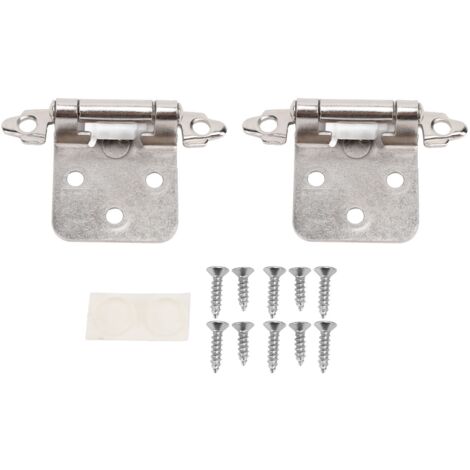 RV Cabinet Hinge 1/2in Overlay Self Closing Cabinet Hinge Hardware for Rv Boat Bathroom Kitchen Nickel