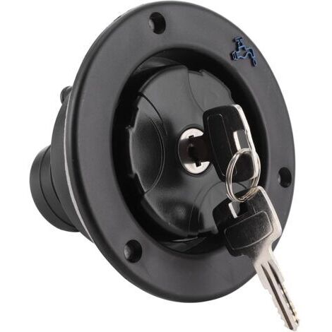 RV Einlass Abschließbarer 80mm Wasserdichter Wassereinfülldeckel Einlass Fülltank Ausrüstung mit 2 Schlüsseln Geeignet für 38mm Wasserleitungen, 30-40mm Türplatte für Wohnmobil Anhänger Caravan
