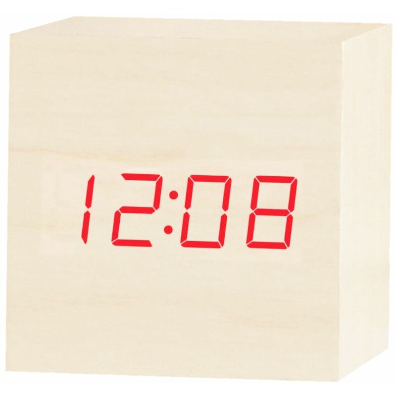 Sans Marque - Réveil avec capteur acoustique Beige