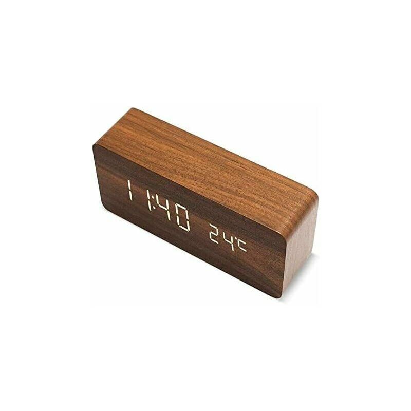 Horloge en bois led intelligen