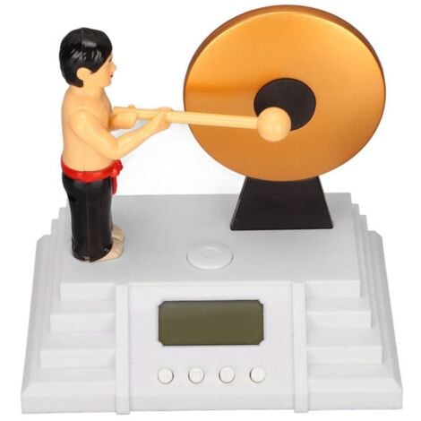 WOTEENORE Rveil numrique avec gong et rtroclairage pour les gros dormeurs Label