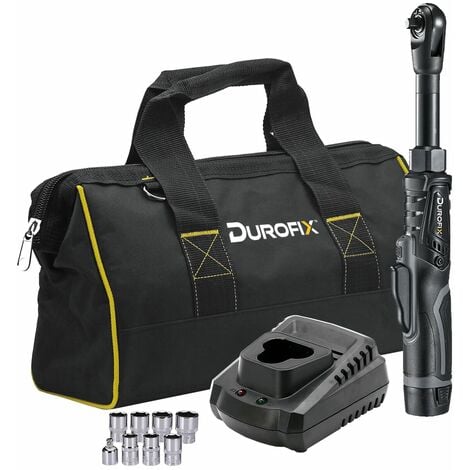 DUROFIX RW1216-3PGC G12 Lithium-Ion 12V 3/8" Extended Reach Electric Ratchet Wrench Kit