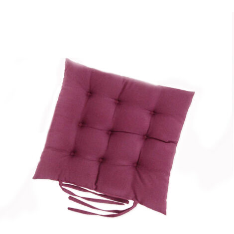 Rwoythk – Coussin de chaise 40x40cm en peluche – Garnissage 100% polyester – Attaches en tissu pour fixation – Lavable en machine à 30°C