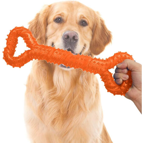 Rwoythk – Jouet à mâcher durable pour chien 13 pouces – Indestructible pour grands chiens – Matériau TPR non toxique – Nettoyage des dents