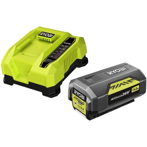 RYOBI - 1 Lithiumbatterie 36V MAXPOWER 4,0 Ah und 1 Schnellladegerät 6,0 A - RY36BC60A-140