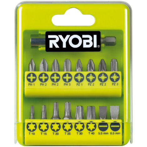 Ryobi 17 Piece Screwdriver Bit Set RAK17SD