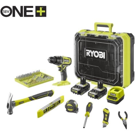 Ryobi 18V 2,0 AH Li-Ion Akku-Bohrschrauber mit Zubehörset – Ryobi RDD18-2C20TAH