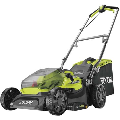  RYOBI 18V LithiumPlus cortacésped sin cepillo 37cm - 1 batería 5.0 Ah - 1 cargador rápido - RY18LMX37A-150 