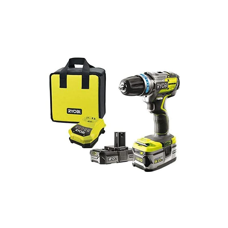 

Ryobi 5133003614 R18PDBL-252S - Taladro percutor inalámbrico (18 V, función percusión, 2 baterías 5 + 2 Ah, mandril de sujeción rápida 13 mm)