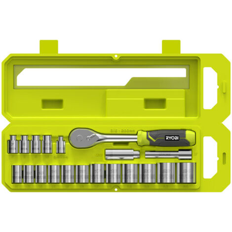 Ryobi 3/8" Ratchet & Socket Set (20pc) RHRS20PC