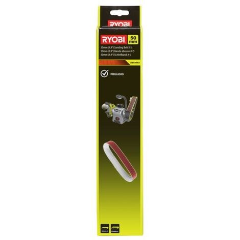 RYOBI 5 bandes abrasives 50x686mm pour touret à meuler - grain 80 BSS50A5