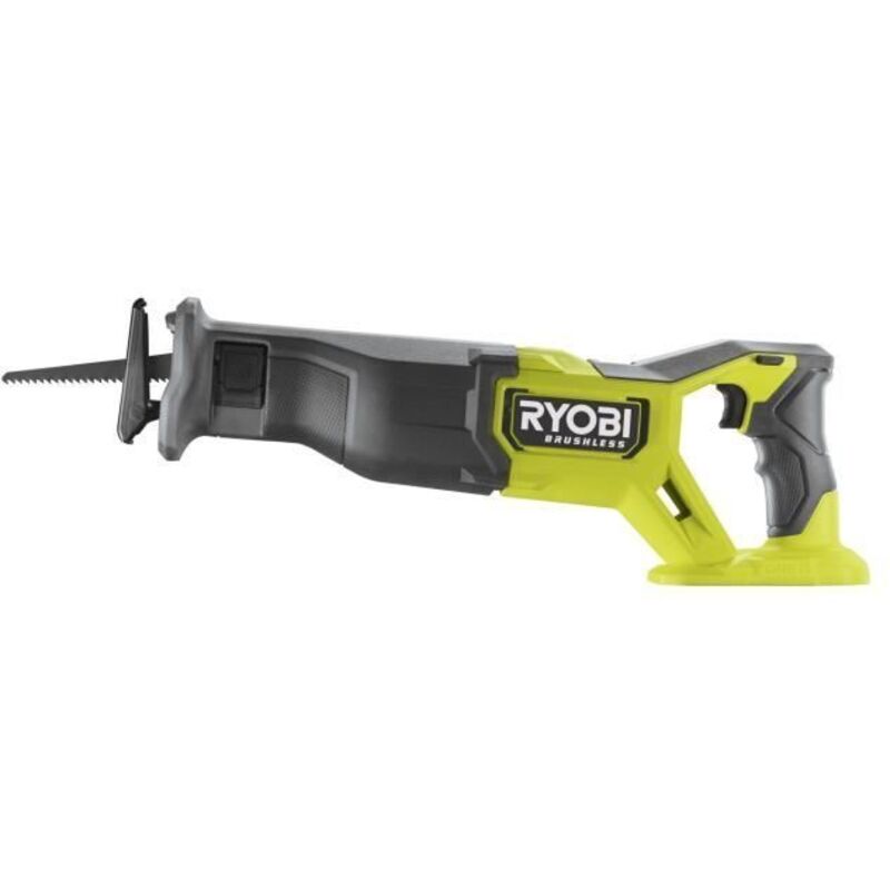 Ryobi - Scie sabre compact sans fils 18 volts one+, Brushless, pour coupe d'acier, plastique, bois, course 32mm, (sans batterie ni chargeur) - RRS18CBL-0