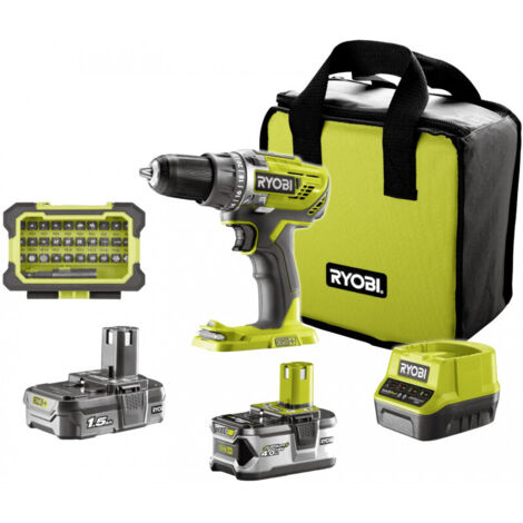Ryobi Akkuschrauber 18V Schwarz mit Zubehör