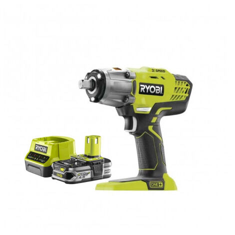 RYOBI - Avvitatore a impulsi RYOBI 18V OnePlus R18IW3-0 - 1 batteria da 2,5 Ah - 1 caricabatterie rapido RC18120-125
