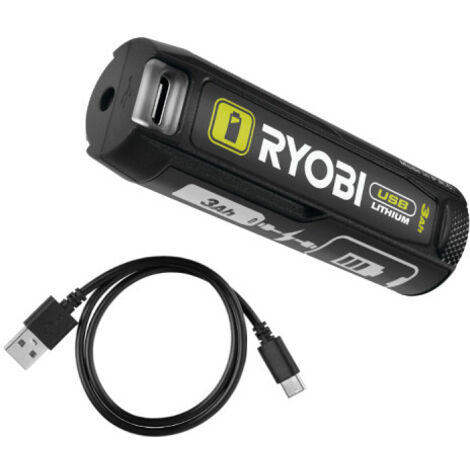 RYOBI Batterie 4V USB Lithium - 3,0Ah - avec câble USB - RB4L30
