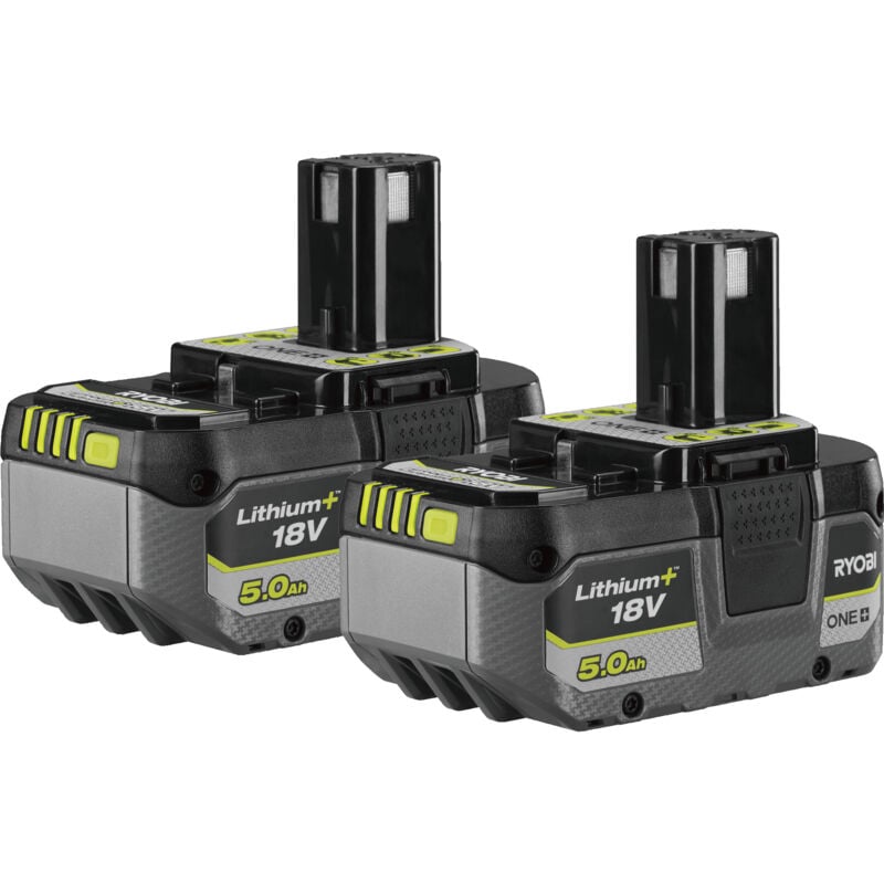 RYOBI - Batterie lithium-ion 18 Volt ONE+ 5,0 Ah - Compatible avec tous les outils 18 V ONE+ et 100% rétrocompatible - Haute durabilité et