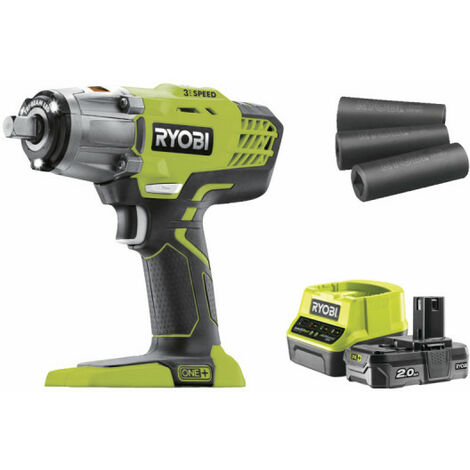 RYOBI Boulonneuse à chocs 18V One+ - batterie LithiumPlus 2.0Ah - chargeur R18IW3-120S